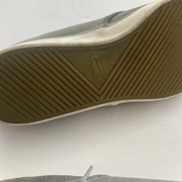 Lacoste Mens Gray Suede Lace Up Dress Sneakers Size 13 - Picture 6 of 16